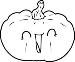 line drawing cartoon cartoon pumpkin vector