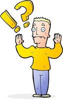 cartoon confused man vector