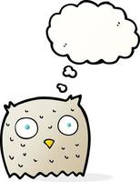 cartoon owl with thought bubble vector