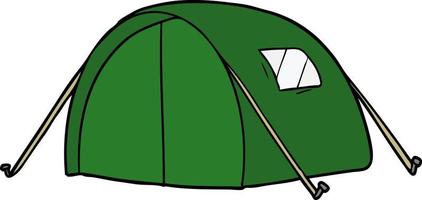 flat color style cartoon tent vector