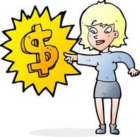 making money cartoon vector