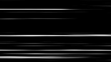 animation d'arrière-plan de la ligne de vitesse anime sur fond noir. les lignes de vitesse de la lumière radiale comique se déplacent. 4k video