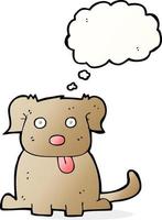 cartoon dog with thought bubble vector