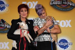 LOS ANGELES, NOV 22 - Sharon Osbourne, Kelly Osbourne at the FOX s Cause for Paws - All-Star Dog Spectacular at the Barker Hanger on November 22, 2014 in Santa Monica, CA photo