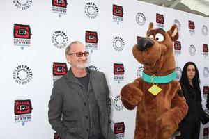 LOS ANGELES, APR 12 - Robert Englund, Scooby-Doo arrives at Warner Brothers Television - Out of the Box Exhibit Launch at Paley Center for Media on April 12, 2012 in Beverly Hills, CA photo