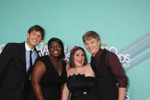 LOS ANGELES, OCT 26 -  L-R 2011 HALO Award honorees Kyle Weiss, Shanoah Washington, Emily-Anne Rigal, and James O Dwyer arriving at the 2011 Nickelodeon TeenNick HALO Awards at Hollywood Palladium on October 26, 2011 in Los Angeles, CA photo