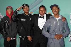 LOS ANGELES, OCT 26 - The Rangers, with Nick Cannon in tux

 arriving at the 2011 Nickelodeon TeenNick HALO Awards at Hollywood Palladium on October 26, 2011 in Los Angeles, CA photo