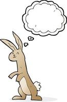 cartoon rabbit with thought bubble vector