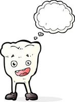 cartoon tooth with thought bubble vector