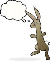 cartoon rabbit with thought bubble vector
