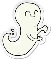sticker of a cartoon ghost vector