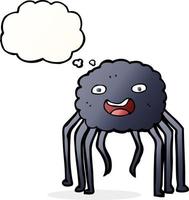 cartoon spider with thought bubble vector