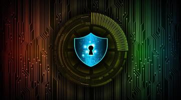 Modern Cyber Security Technology Background with padlock vector