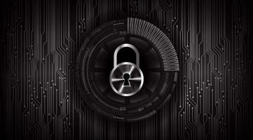 Modern Cyber Security Technology Background with padlock vector