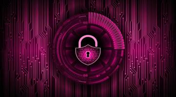 Modern Cyber Security Technology Background with padlock vector