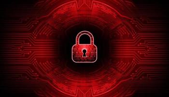 Modern Cyber Security Technology Background with padlock vector