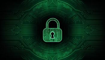 Modern Cyber Security Technology Background with padlock vector