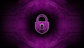 Modern Cyber Security Technology Background with padlock vector