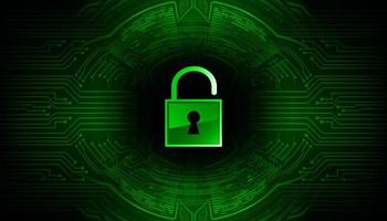 Modern Cyber Security Technology Background with padlock vector