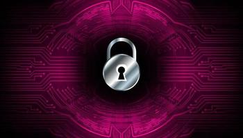 Modern Cyber Security Technology Background with padlock vector