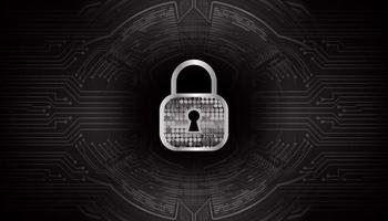 Modern Cyber Security Technology Background with padlock vector