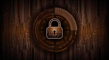 Modern Cyber Security Technology Background with padlock vector