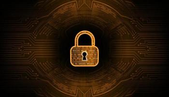 Modern Cyber Security Technology Background with padlock vector