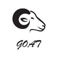 diseño de vector de logotipo de icono de cabra