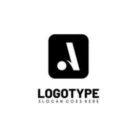 Modern A logo letter simple and creative design concept vector