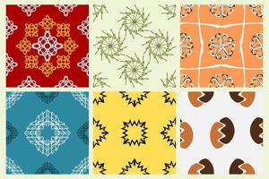 A collection of seamless patterns with abstract themes and high artistic value. Suitable for use on fabrics, book covers, invitations, or walls of homes and offices vector