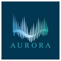 plantilla de vector de ilustración de icono de diseño de logotipo de aurora