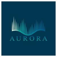 plantilla de vector de ilustración de icono de diseño de logotipo de aurora