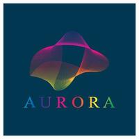 plantilla de vector de ilustración de icono de diseño de logotipo de aurora