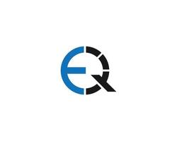 Initial Letter EQ And QE Modern Linked Circle Round Logo Design Concept Vector. vector