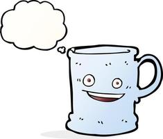 cartoon mug with thought bubble vector