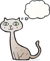 cartoon cat with thought bubble vector