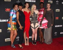 LOS ANGELES, OCT 2 - Alanna Masterson, Sonequa Martin-Green, Lauren Cohan, Emily Kinney, Danai Gurira, Melissa McBride at the The Walking Dead Season 5 Premiere at Universal City Walk on October 2, 2014 in Los Angeles, CA photo