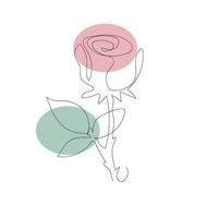 Rose flower vector line art design