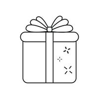 icono de caja de regalo vectorial con lazo. vector