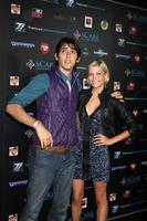 LOS ANGELES, OCT 30 - Max Landis, Whitney Moore
 at the sCare Foundation Halloween Launch Benefit at Conga Room, LA Live on October 30, 2011 in Los Angeles, CA photo