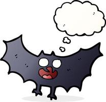 cartoon bat with thought bubble vector