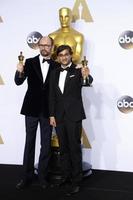 LOS ANGELES, FEB 28 - James Gay-Rees, Asif Kapadia at the 88th Annual Academy Awards, Press Room at the Dolby Theater on February 28, 2016 in Los Angeles, CA photo