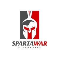 Spartan Warrior Logo Vector. Spartan Helmet Logo design template. Creative icon symbol vector