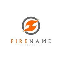 Fire flames, fire Logo design inspiration vector icons