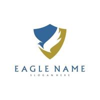 Shield Eagle logo design vector template. Simple icon symbol