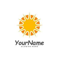 Sun logo design template, Creative Sun logo vector, Simple icon symbol vector