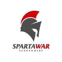 vector del logotipo del guerrero espartano. plantilla de diseño de logotipo de casco espartano. símbolo de icono creativo
