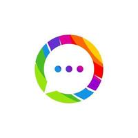 Colorful Chat Logo Template, Creative Chat logo design vector