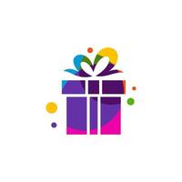 Colorful Gift Shop Logo Symbol Template Design Vector, Emblem, Design Concept, Creative Symbol, Icon vector