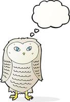 cartoon owl with thought bubble vector